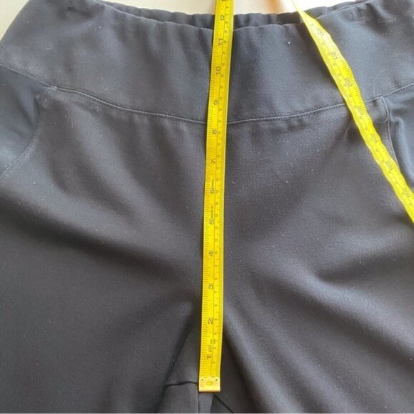 Sympli Pull on Pants Woman 12 Black Cropped Elastic Waist Stretch Jersey Knit - Picture 9 of 12